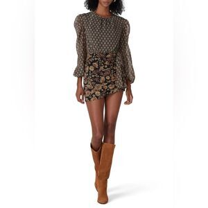 MISA Los Angeles Amber Paisley Mini Dress, Size 8